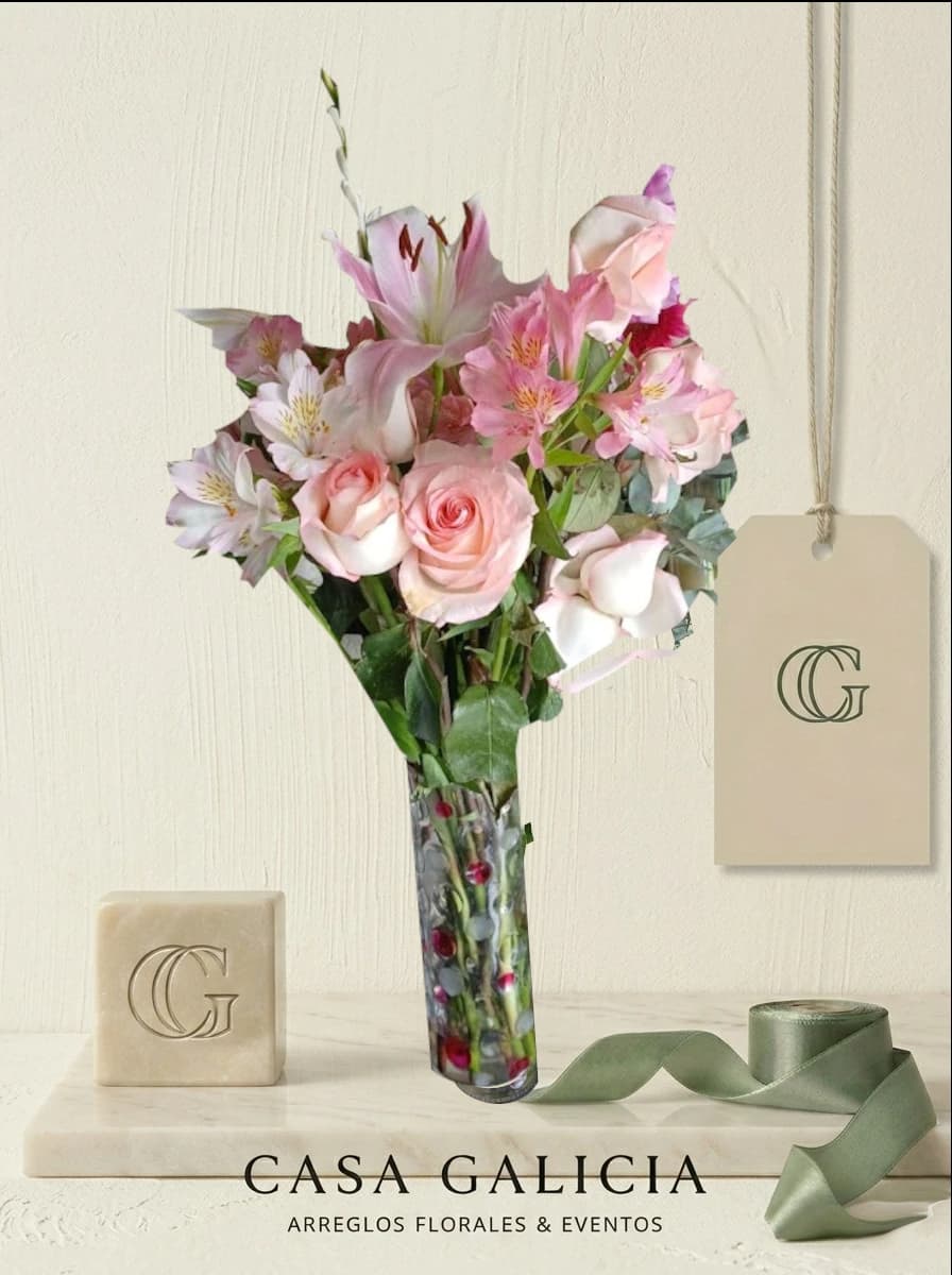 Velvet Pink - Ramo de flores frescas Casa Galicia